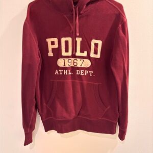 Ralph Lauren Men's Burgundy Polo Hoodie